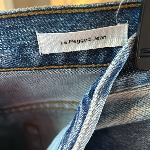 Frame Denim Le Pegged Jean Distressed Cotton Straight Leg - Picture 7 of 11